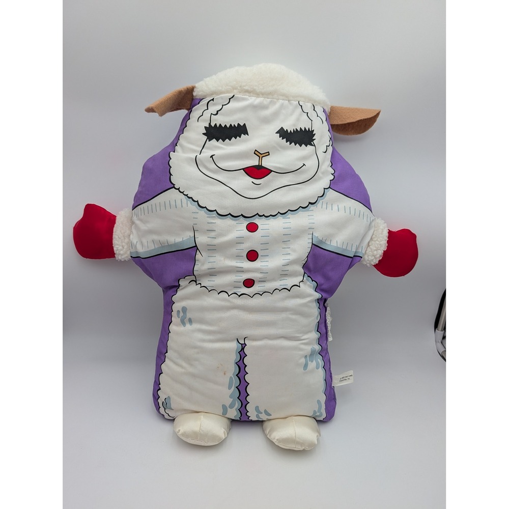 Shari Lewis Lamb Chop Plush Pillow Purple 1993 Vintage 21 Inch Toy